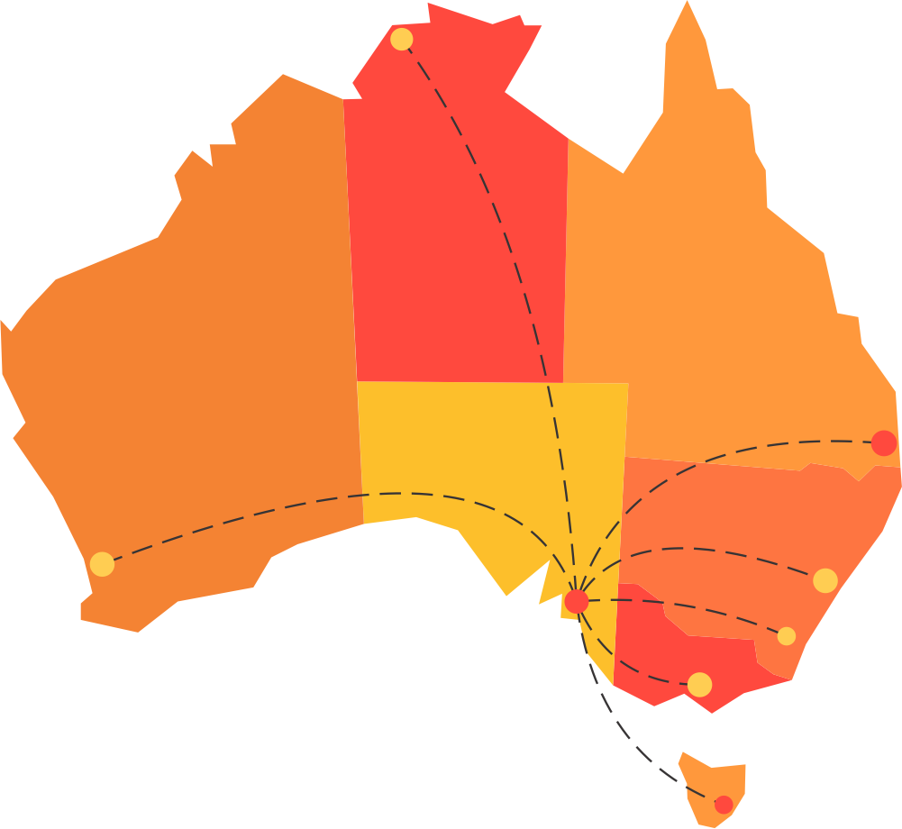 Aussie map | Visible Projex